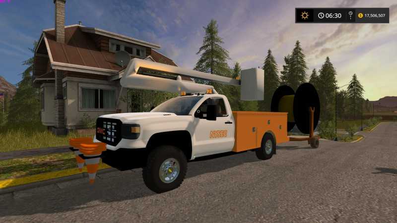 Gmc Sierra Hd Bucket Truck V Fs Farming Simulator Mod My Xxx Hot Girl