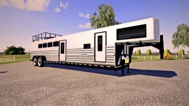 fs19 gooseneck horse trailer